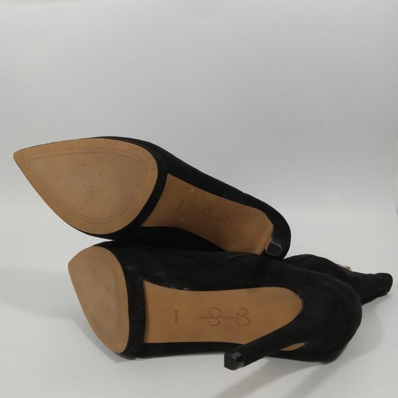 JESSICA SIMPSON Valyn Pointed Toe Ankle Boot In Black Faux Suede Womens Size 9 - Picture 14 of 15